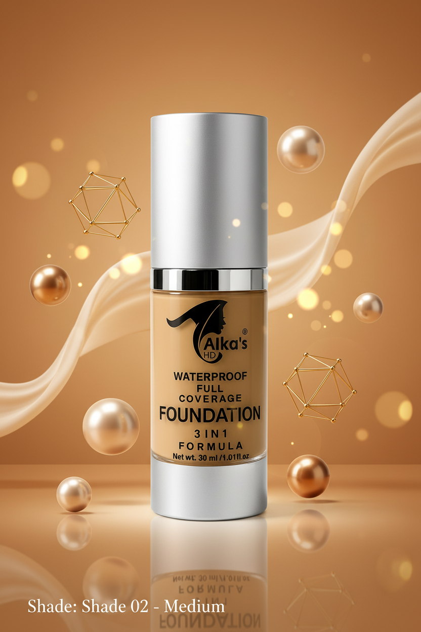 Premium Shade Banner - Alka's HD Foundation Shade 02 Medium